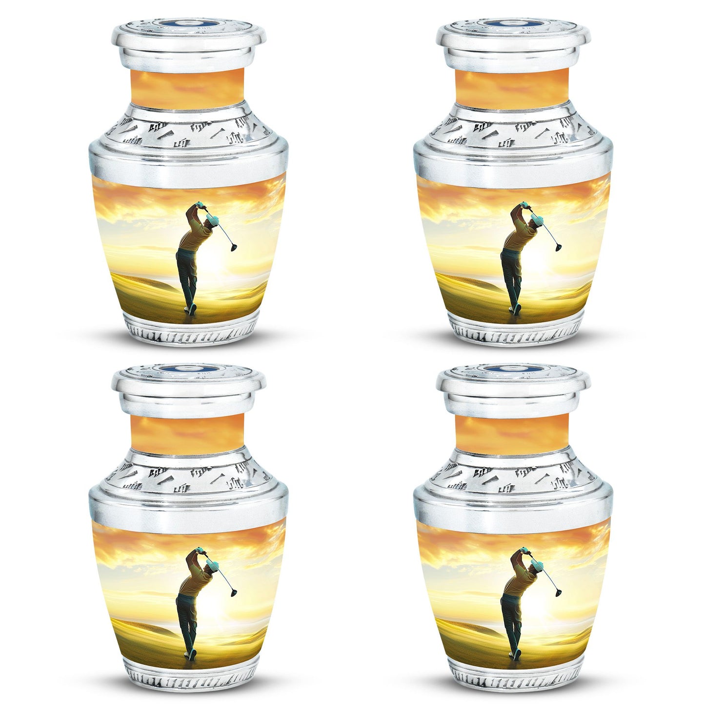 Personalized Golf Memorial Urn for Human Ashes - 10-inch, 200 cu in - Yatskia