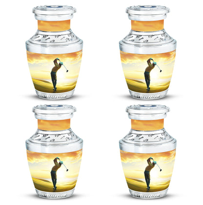 Personalized Golf Memorial Urn for Human Ashes - 10-inch, 200 cu in - Yatskia
