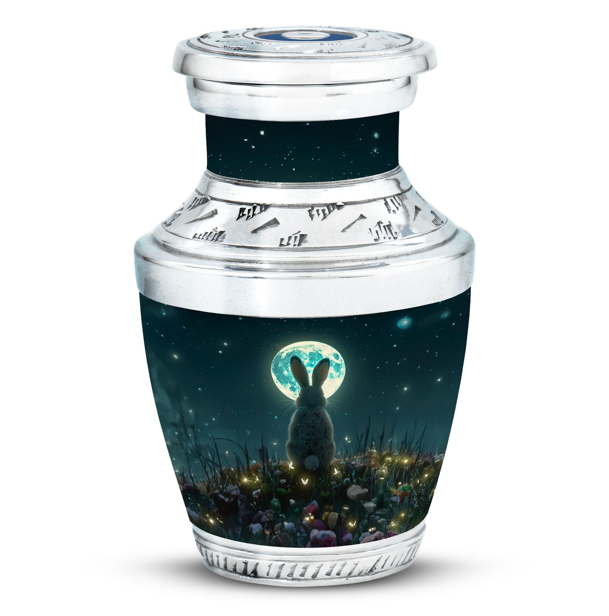 White Bunny Moon Small Urns For Ashes Large Funeral, Ashes Urn