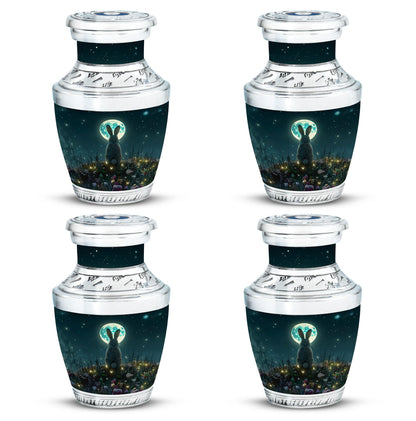 White Personalized Galaxy Keepsake Urn for Human Ashes - 10-inch, 200 cu in - Yatskia