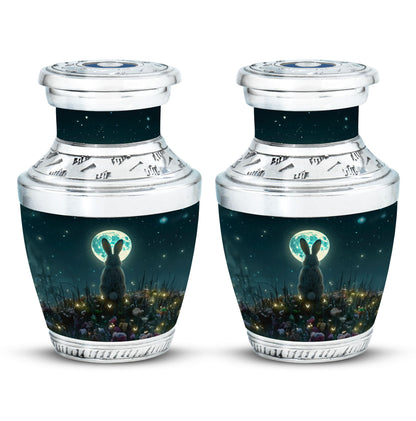 White Personalized Galaxy Keepsake Urn for Human Ashes - 10-inch, 200 cu in - Yatskia
