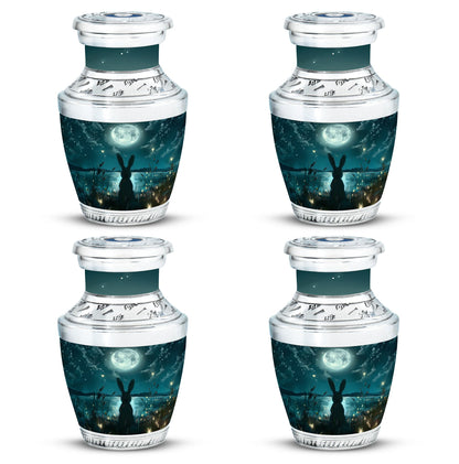 White Personalized Galaxy Cremation Urn for Adults - 10-inch, 200 cu in - Yatskia