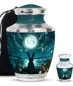 White Bunny Moon Funeral Urn For Adults Funeral, Ashes Urn For Ashes
