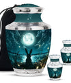 White Bunny Moon Funeral Urn For Adults Funeral, Ashes Urn For Ashes
