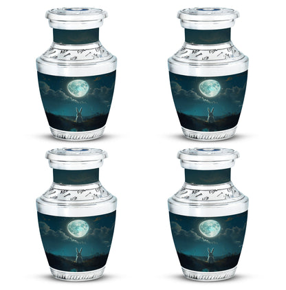 White Personalized Galaxy Cremation Urn for Human Ashes - 10-inch, 200 cu in - Yatskia