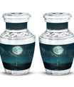 White Bunny Moon Miniature Urns For Human Ashes Funeral, Ashes Urn