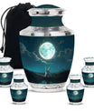 White Bunny Moon Miniature Urns For Human Ashes Funeral, Ashes Urn