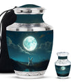 White Bunny Moon Miniature Urns For Human Ashes Funeral, Ashes Urn