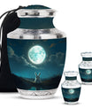 White Bunny Moon Miniature Urns For Human Ashes Funeral, Ashes Urn