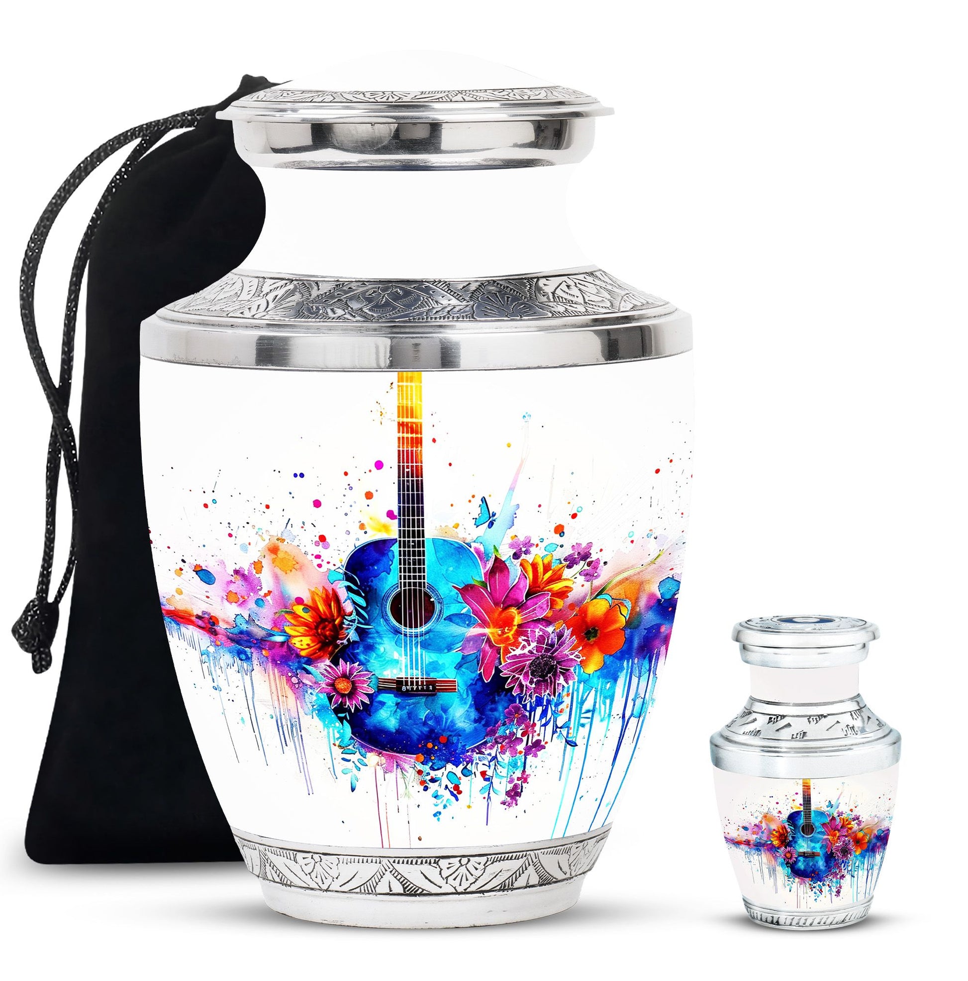 Guitar Urn For Ashes Adult Male Large Funeral, Ashes Urn For Ashes