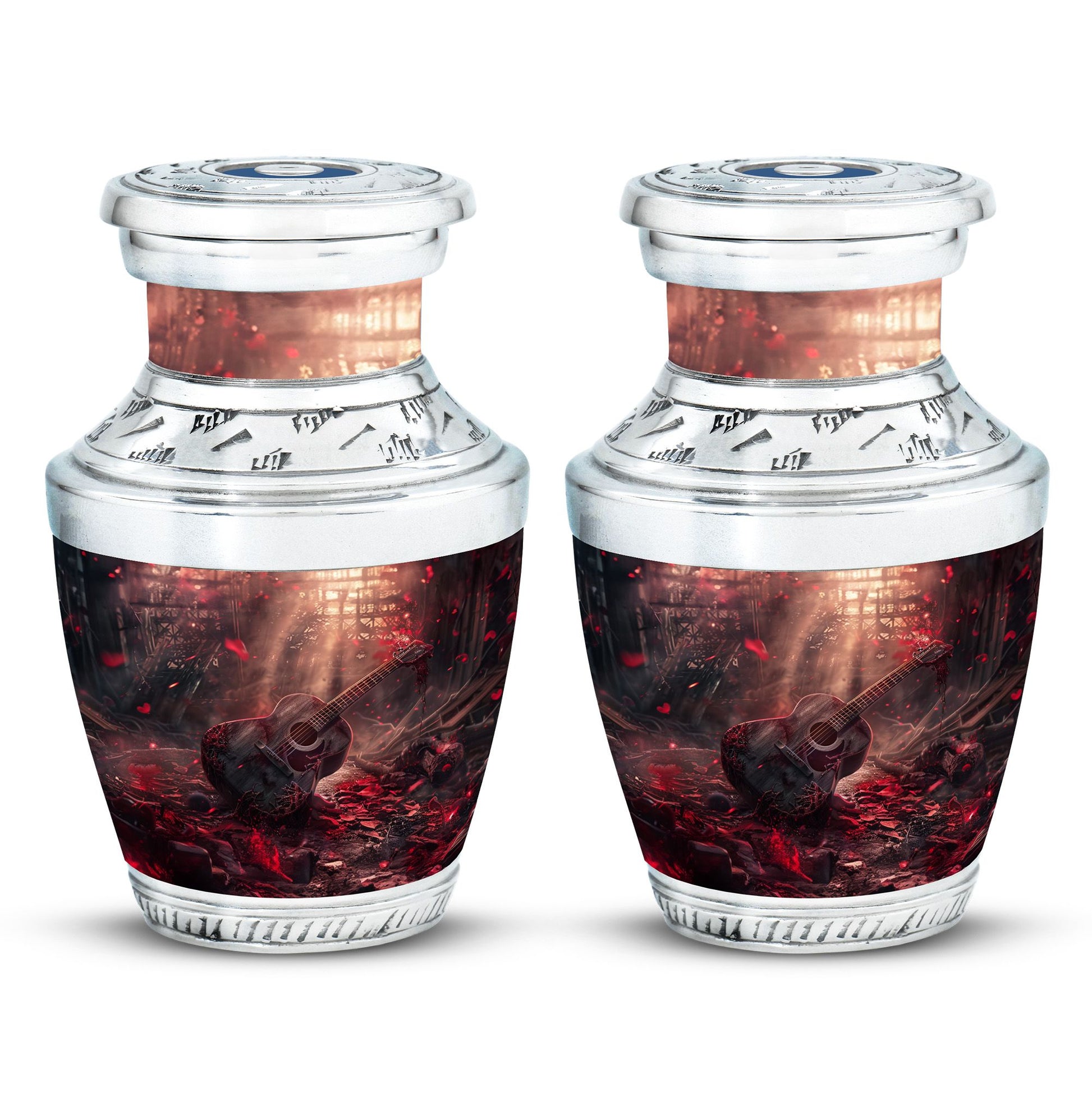 Guitar Cremation Urns For Large Human Ashes - Funeral Urns For Men