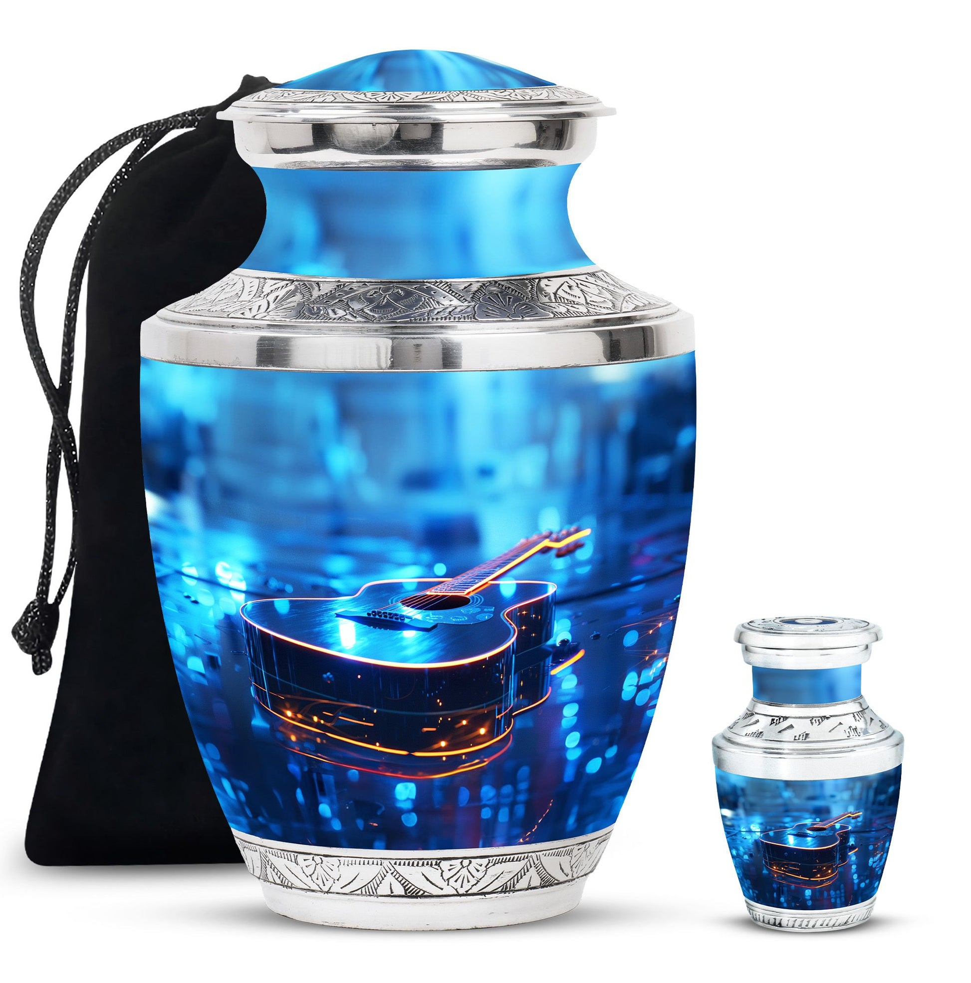 Guitar Urns For Human Ashes Medium Size Funeral, Ashes Memorial Urn