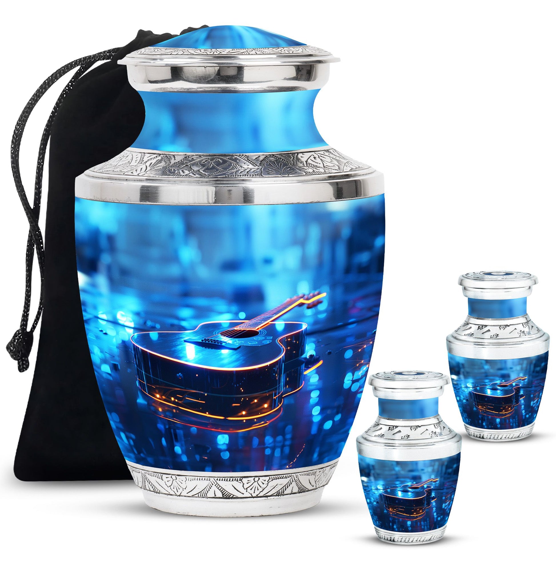 Guitar Urns For Human Ashes Medium Size Funeral, Ashes Memorial Urn