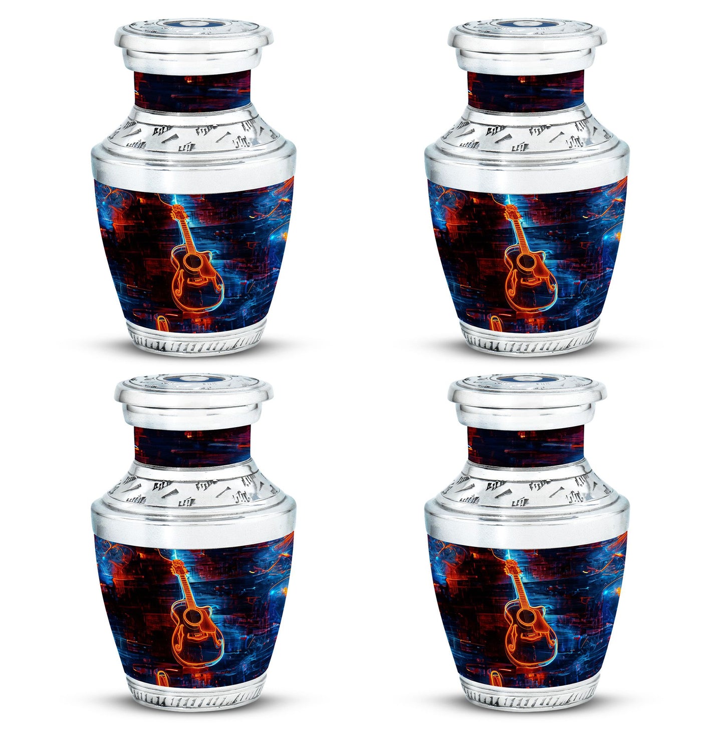 Personalized Guitar Cremation Urn for Human Ashes - 10-inch, 200 cu in - Yatskia