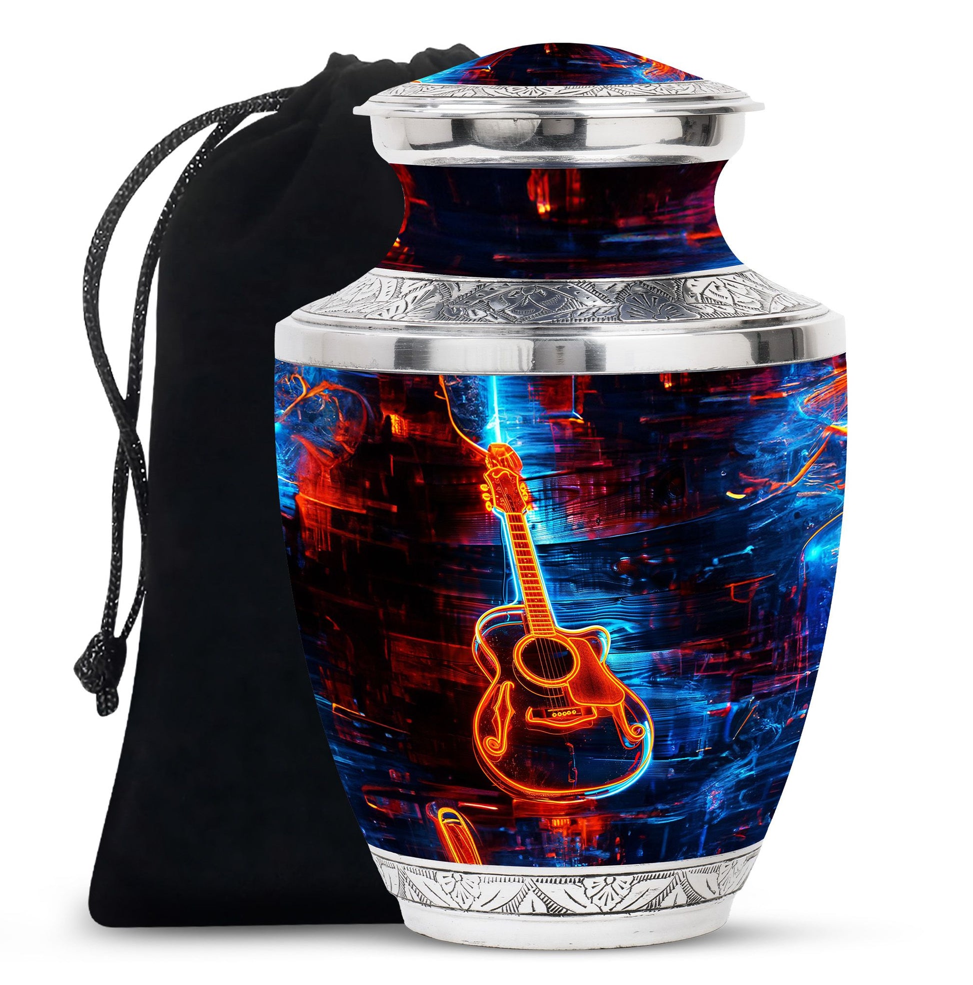 Guitar Urns For Human Ashes Adult Man Large Funeral, Ashes Urn