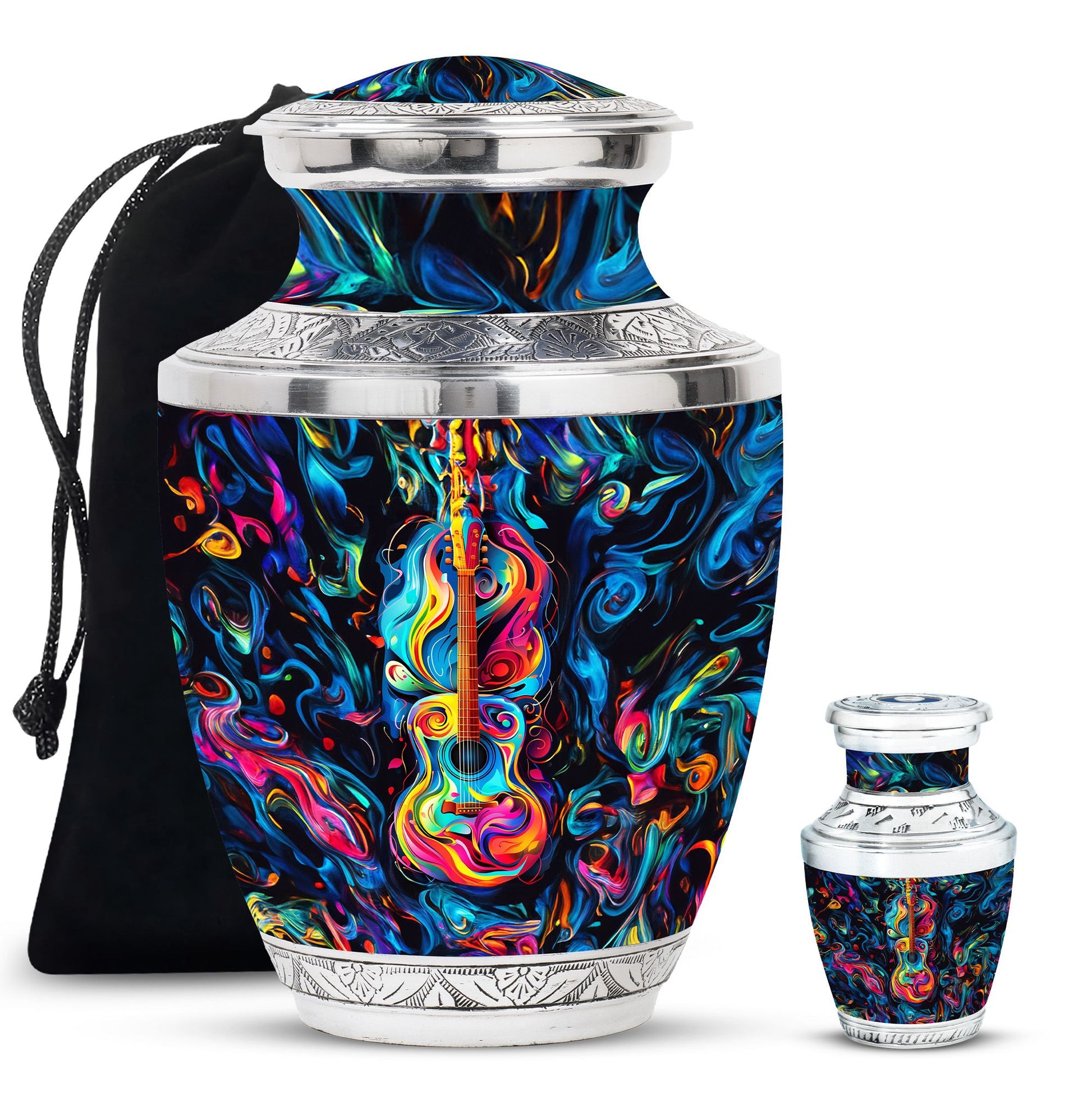 Guitar Urn For Human Ashes - Burial Urns For Men & Women
