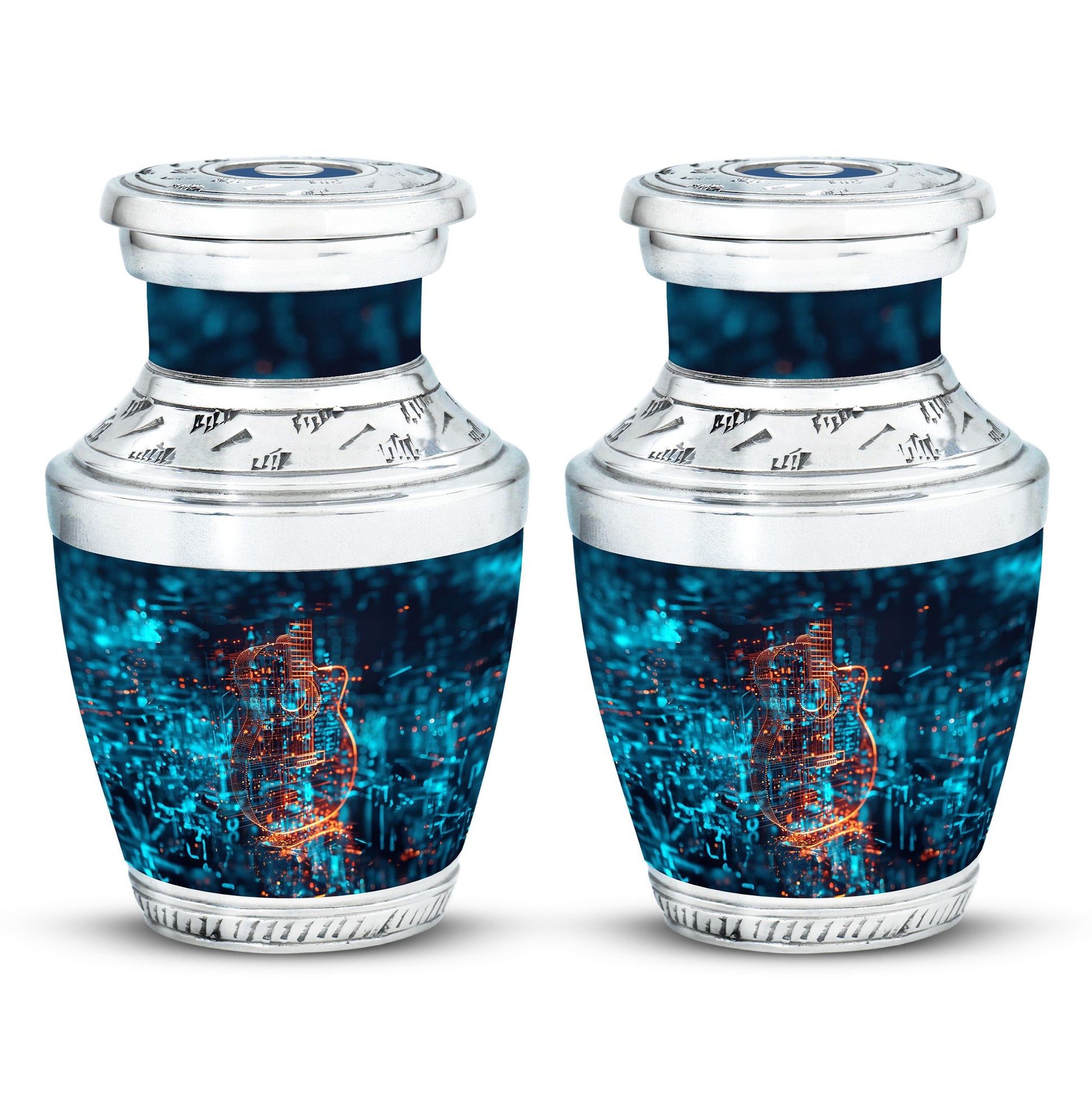 Guitar Urn For Human Ashes Keepsake Funeral, Ashes Cremation Urn