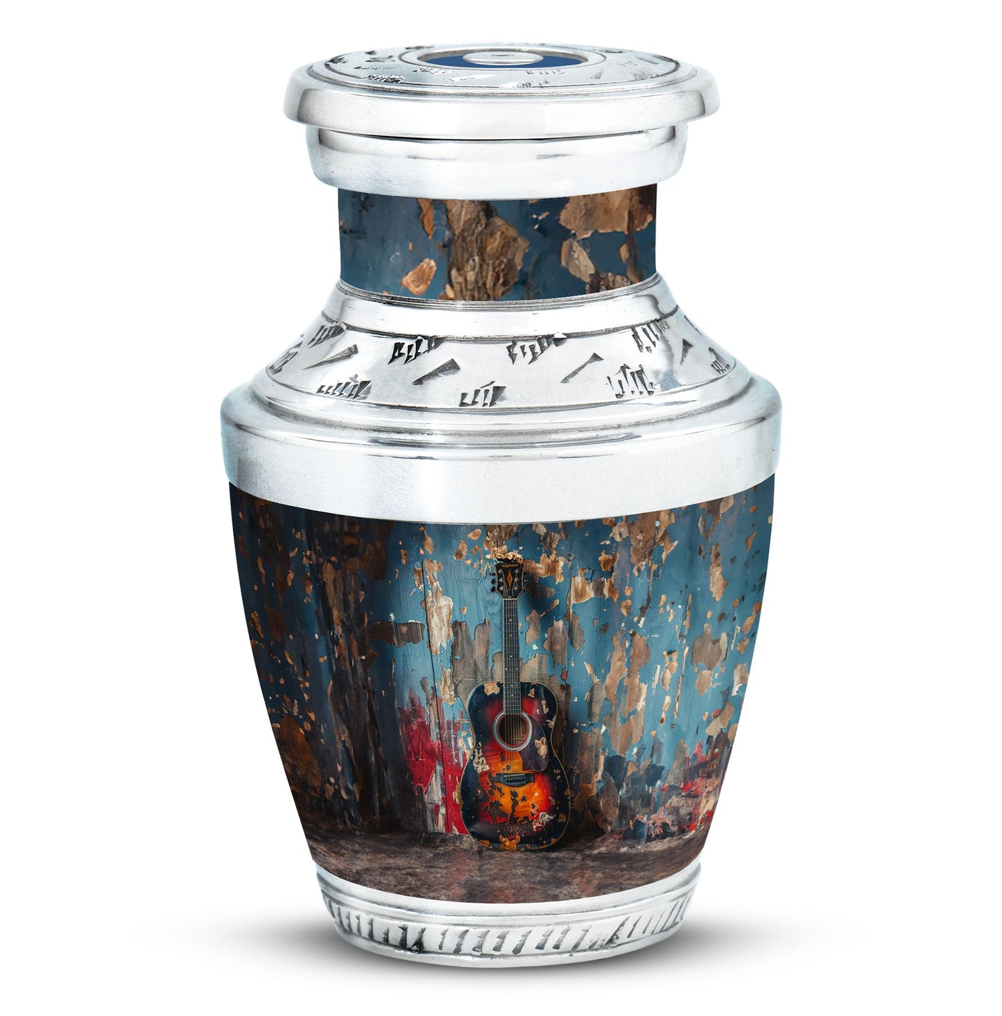 Personalized Guitar Keepsake Urn for Human Ashes - 10-inch, 200 cu in - Yatskia