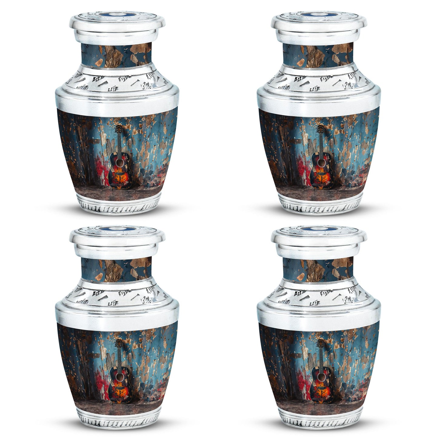 Personalized Guitar Keepsake Urn for Human Ashes - 10-inch, 200 cu in - Yatskia
