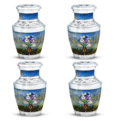 Glass Stained Glass Cremation Urn for Human Ashes - 10-inch, 200 cu in - Yatskia