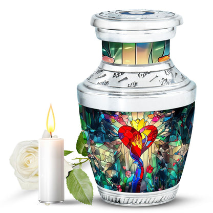 Glass Artistic Cremation Urn for Men - 10-inch, 200 cu in - Yatskia