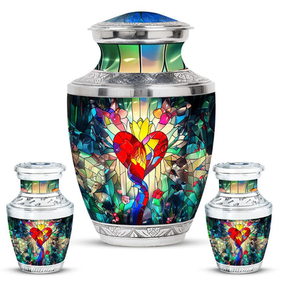 Glass Artistic Cremation Urn for Men - 10-inch, 200 cu in - Yatskia