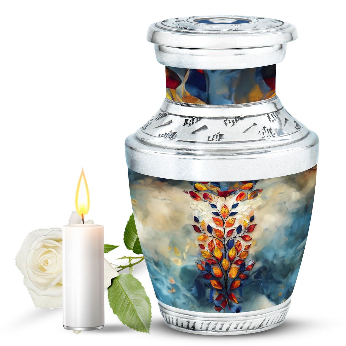 Glass Artistic Keepsake Urn for Human Ashes - 10-inch, 200 cu in - Yatskia