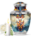 Stained Glass Cremation Urns Large & Small Combo - Funeral Urns For Man