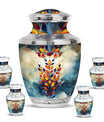 Stained Glass Cremation Urns Large & Small Combo - Funeral Urns For Man