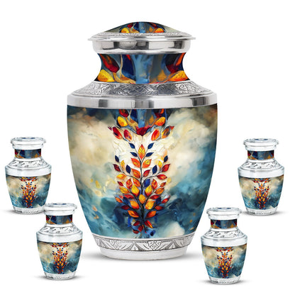 Glass Artistic Keepsake Urn for Human Ashes - 10-inch, 200 cu in - Yatskia