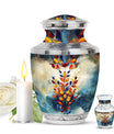 Stained Glass Cremation Urns Large & Small Combo - Funeral Urns For Man