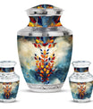 Stained Glass Cremation Urns Large & Small Combo - Funeral Urns For Man