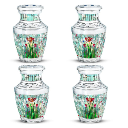 Glass Artistic Cremation Urn for Human Ashes - 10-inch, 200 cu in - Yatskia