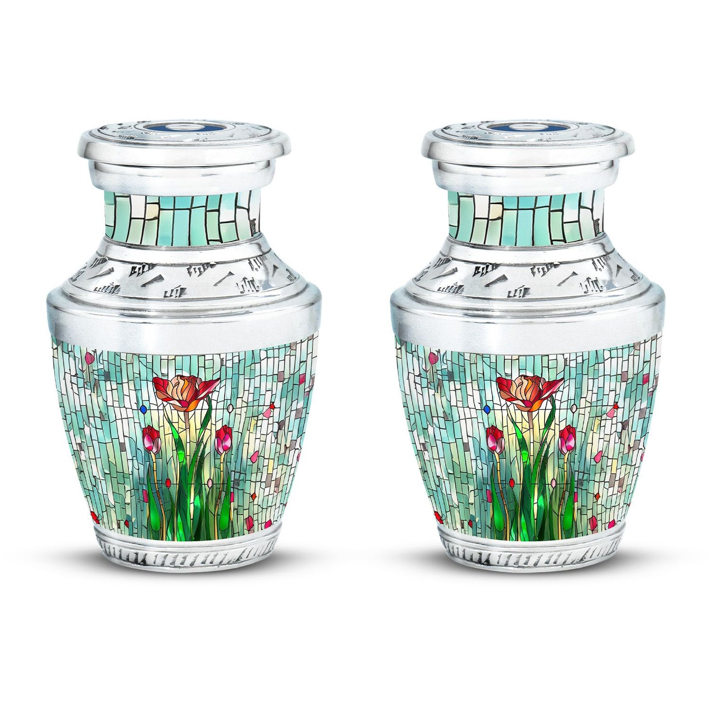 Glass Artistic Cremation Urn for Human Ashes - 10-inch, 200 cu in - Yatskia