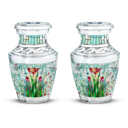 Glass Artistic Cremation Urn for Human Ashes - 10-inch, 200 cu in - Yatskia