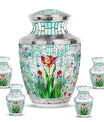 Stained Glass Cool Urns For Ashes - Funeral Urns For Man and Women