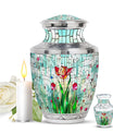 Stained Glass Cool Urns For Ashes - Funeral Urns For Man and Women