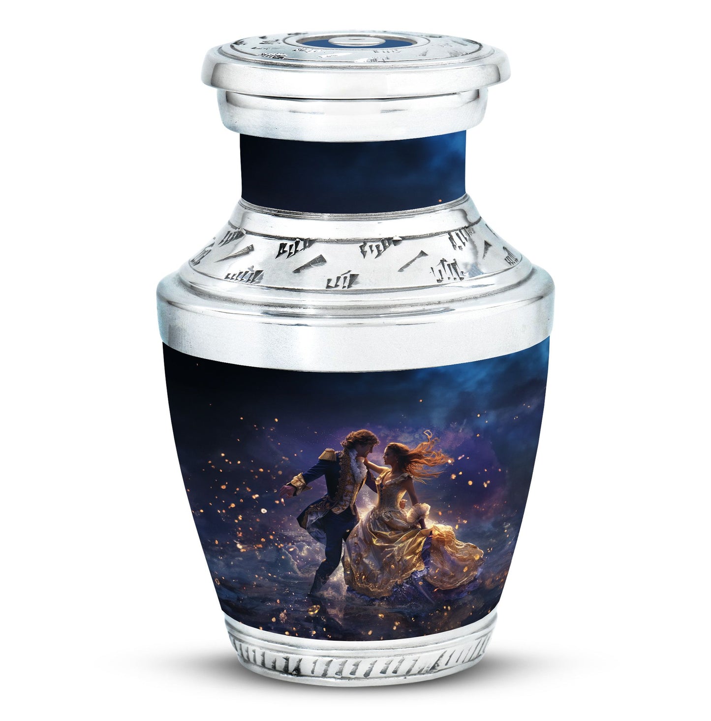 Personalized Couple Cremation Urn for Human Ashes - 10-inch, 200 cu in - Yatskia