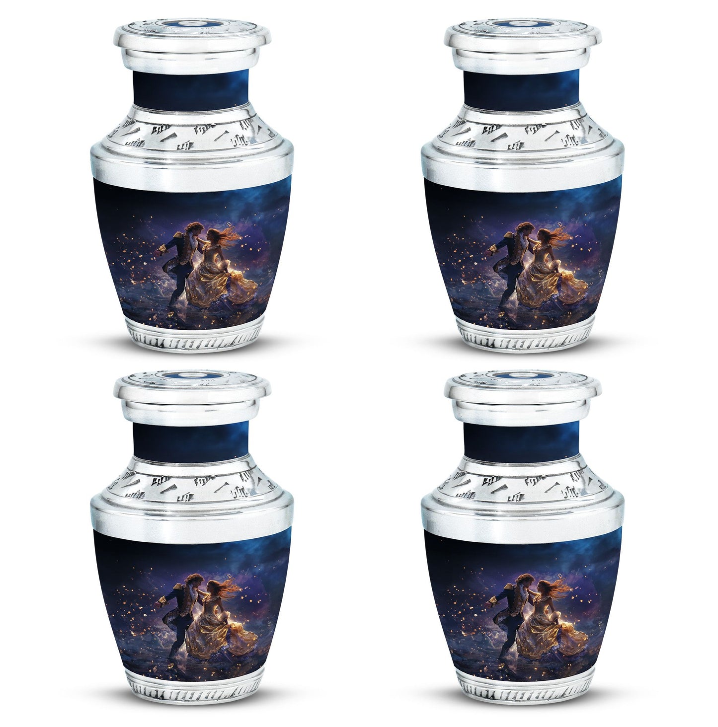 Personalized Couple Cremation Urn for Human Ashes - 10-inch, 200 cu in - Yatskia