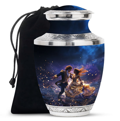 Personalized Couple Cremation Urn for Human Ashes - 10-inch, 200 cu in - Yatskia
