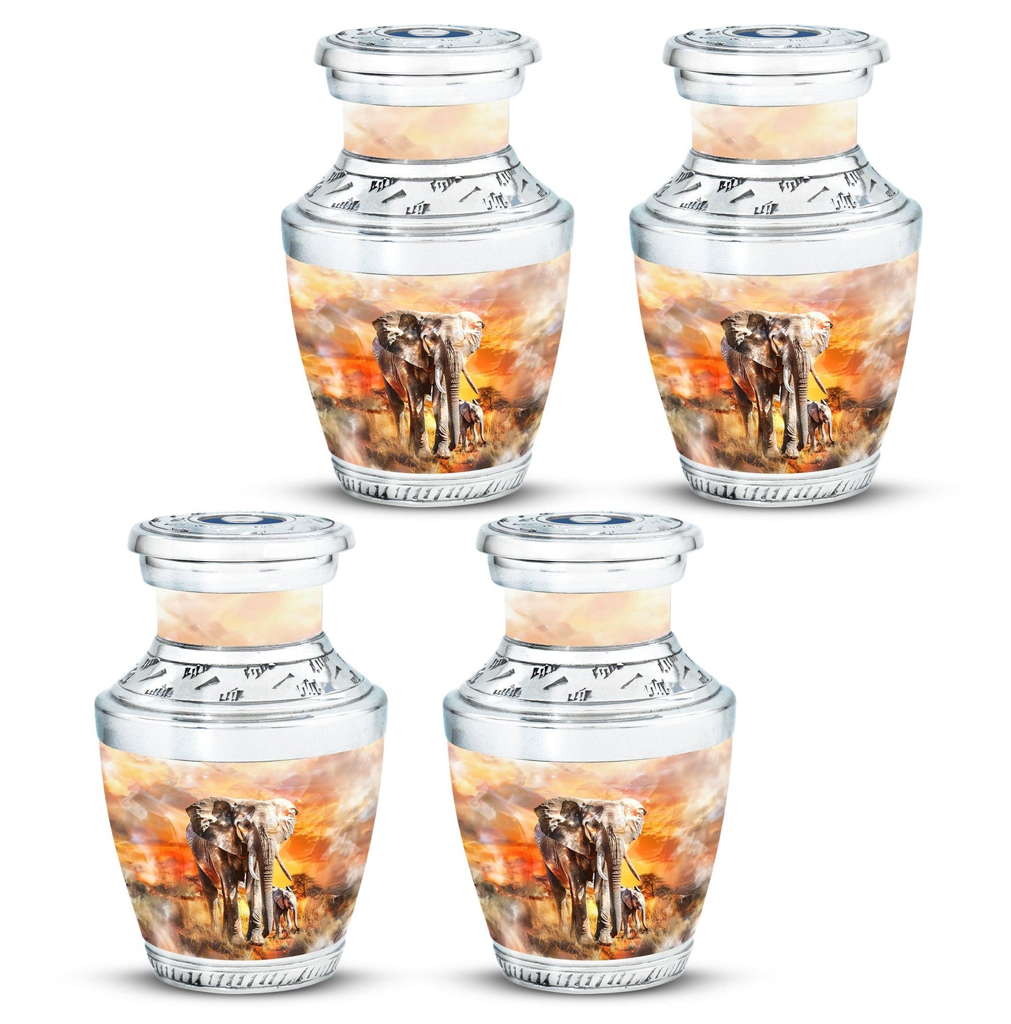 Personalized Elephant Keepsake Urn for Human Ashes - 10-inch, 200 cu in - Yatskia