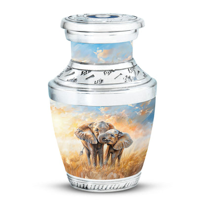 Personalized Elephant Cremation Urn for Men & Women - 10-inch, 200 cu in - Yatskia