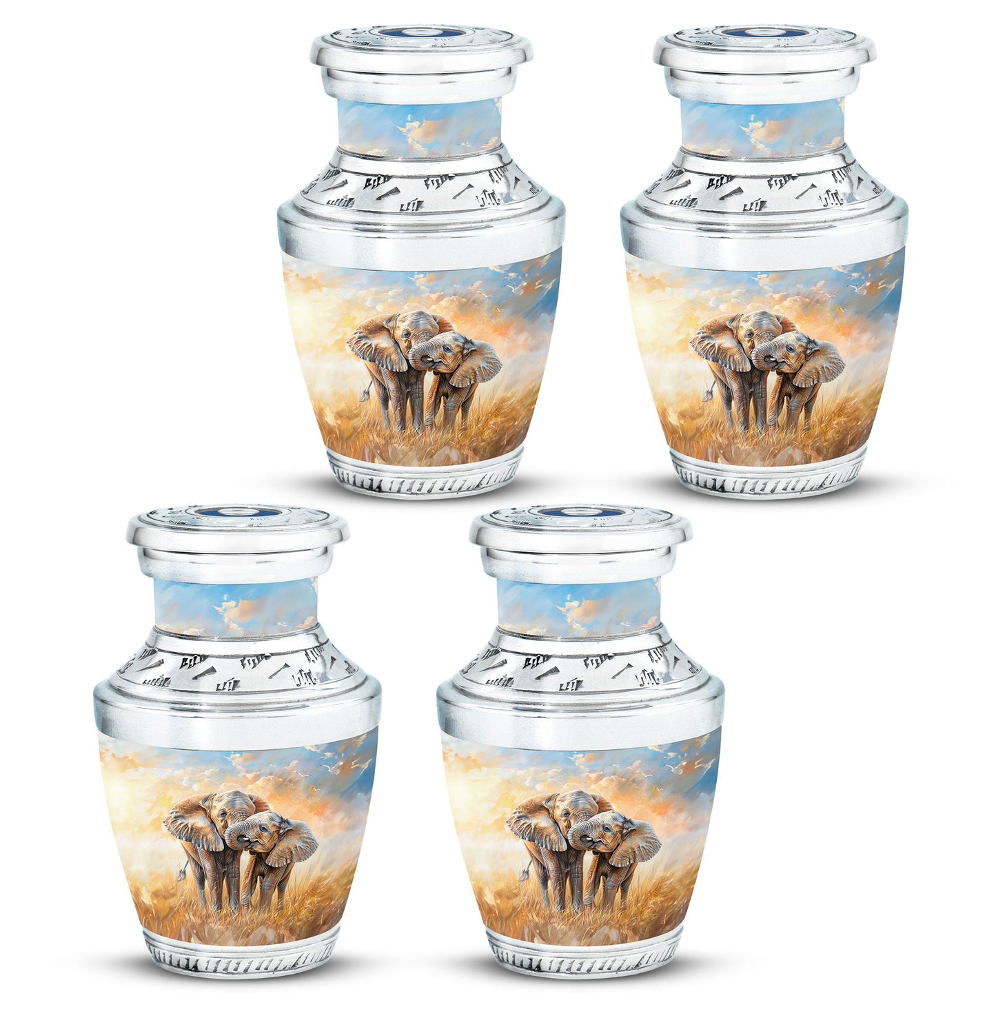 Personalized Elephant Cremation Urn for Men & Women - 10-inch, 200 cu in - Yatskia