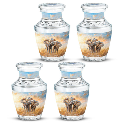 Personalized Elephant Cremation Urn for Men & Women - 10-inch, 200 cu in - Yatskia