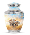 Elephant Family Decorative Urns Large Funeral, Ashes Urn For Ashes
