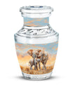 Elephant Family Cremation Urns For Men Funeral, Ashes Cremation Urn