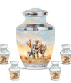 Elephant Family Cremation Urns For Men Funeral, Ashes Cremation Urn