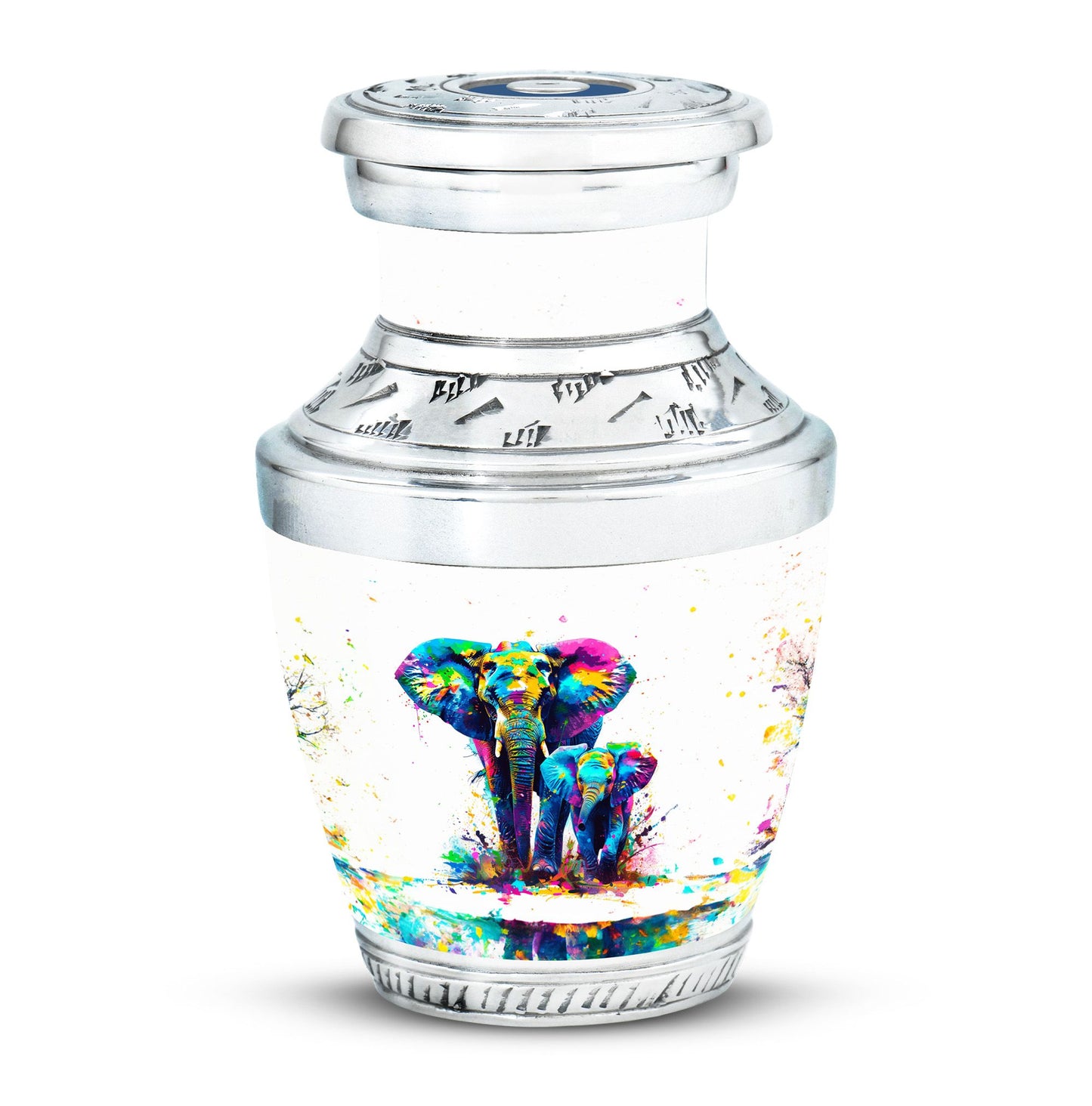 Personalized Elephant Memorial Urn for Mom - 10-inch, 200 cu in - Yatskia