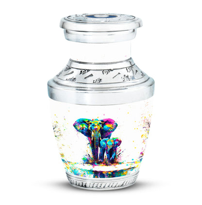 Personalized Elephant Memorial Urn for Mom - 10-inch, 200 cu in - Yatskia