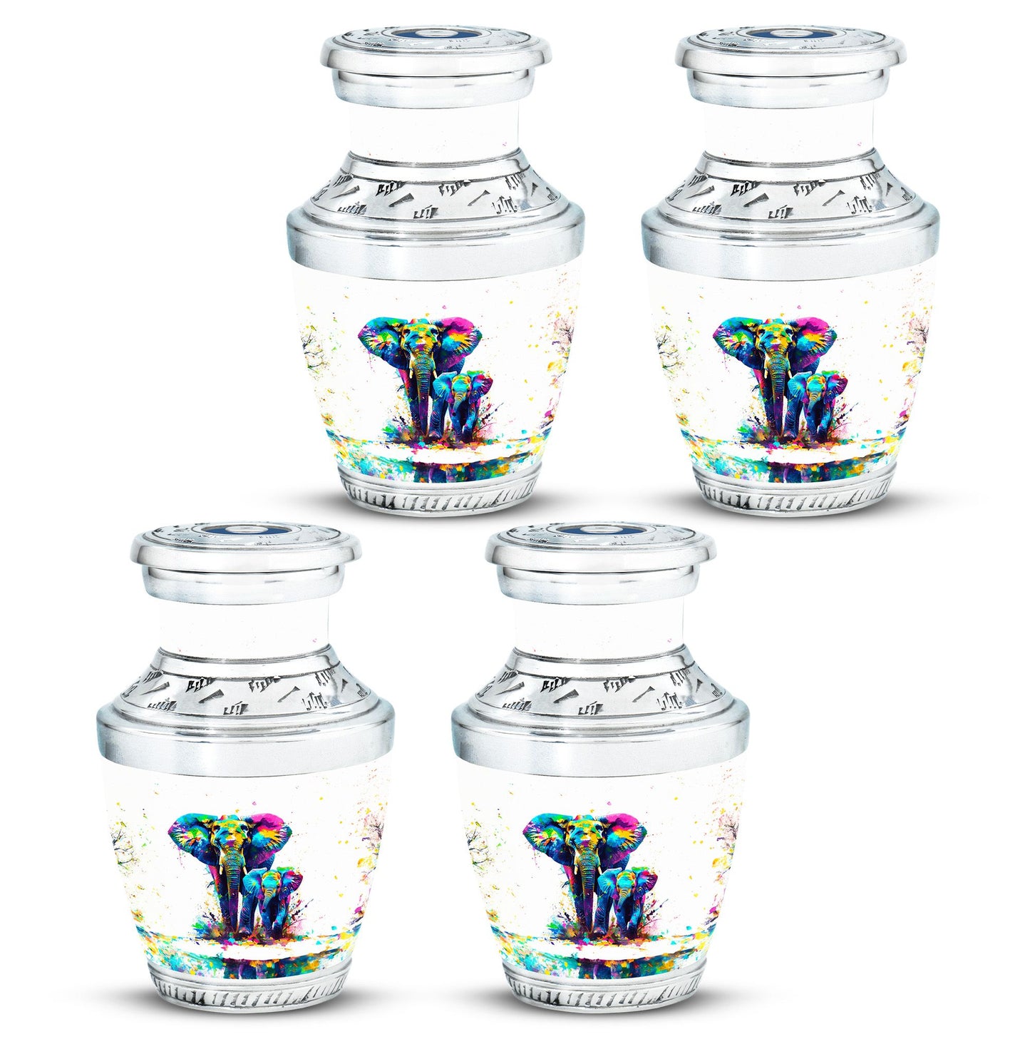 Personalized Elephant Memorial Urn for Mom - 10-inch, 200 cu in - Yatskia